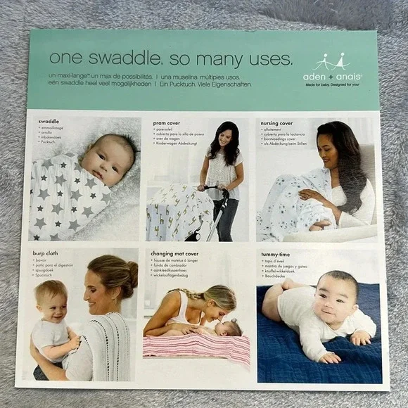 ⭐️HP⭐️ Aden + Anais NWT -100% Rayon lullaby Swaddle blankets- Musy Mate lovey - Picture 7 of 9
